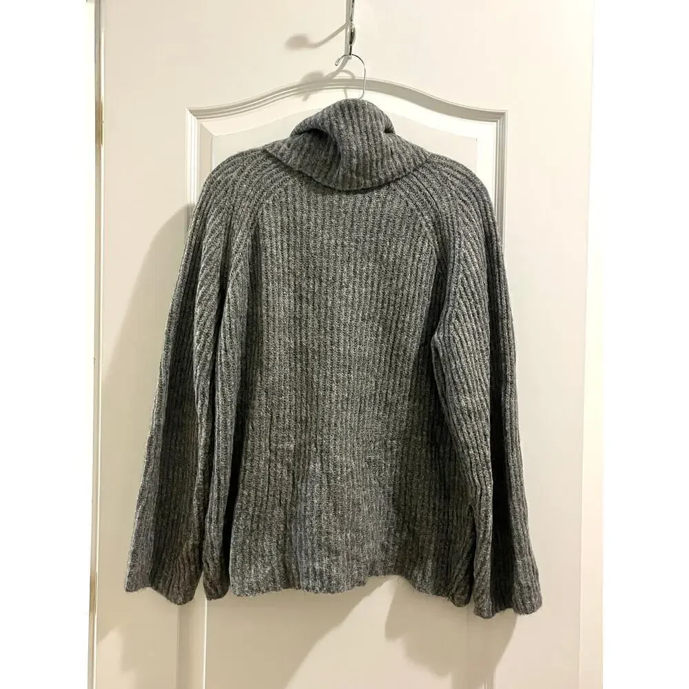 J. Crew Point Sur Ribbed Mohair Cowlneck Sweater